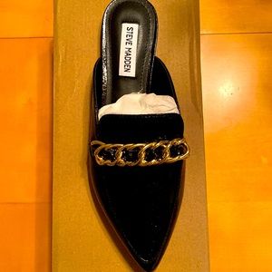 Steve Madden Faine Black Snakeskin Size 8 New